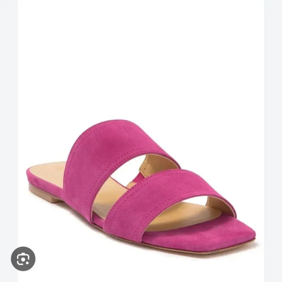 NEW Aeyde Mattea Hot Pink Suede Slides size 37 US 7 - Picture 1 of 9